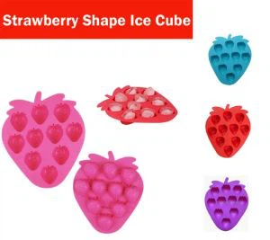 Strawberry Silicone Ice Cube Tray Chocolate Fruit Jelly Cetakan