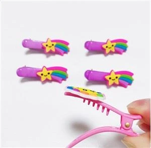 Terkunci Rambut Kartun Anak-anak DIY Dan Klip Rambut Karet PVC Lembut