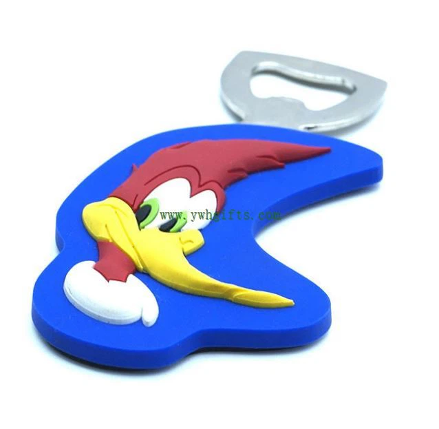 3D Cartoon Soft PVC Beer Bottle Opener Bottle Opener Keychain