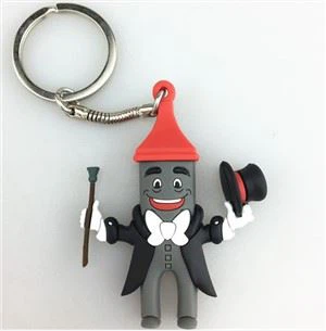 Soft Plastic PVC Key Chains Key Figure Pemegang Kunci Silikon