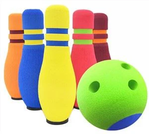 Mainan Anak-anak NBR Rubber Foam Bowling Set Bola Anti Stres Eva